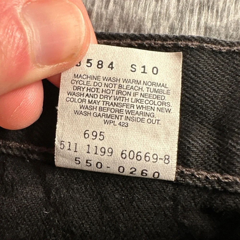 Vtg '99 Levis 550 Jeans Mens 34x32(32x32 Fit) Relaxed Fit Black Straight Leg USA
